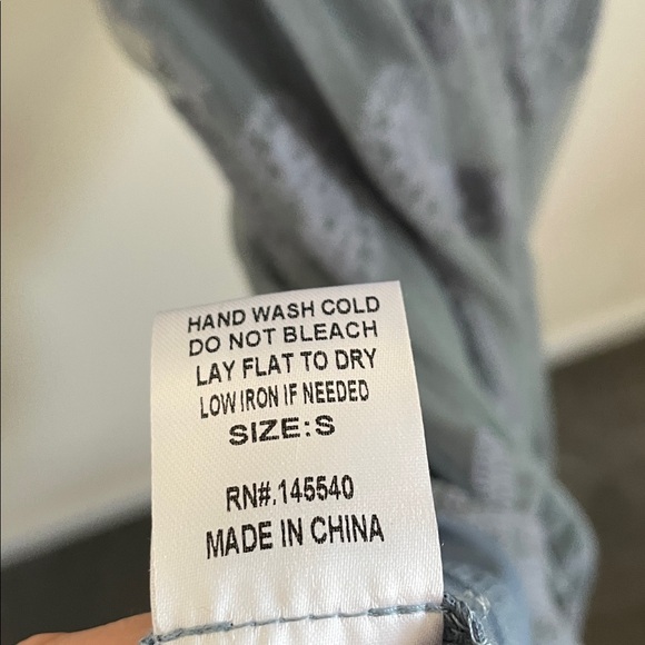 Pink Blush Blue Lace Dress - Picture 6 of 6